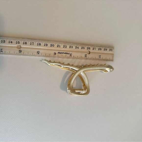Gold Snake Hair clip K3 - Picture 4 of 4